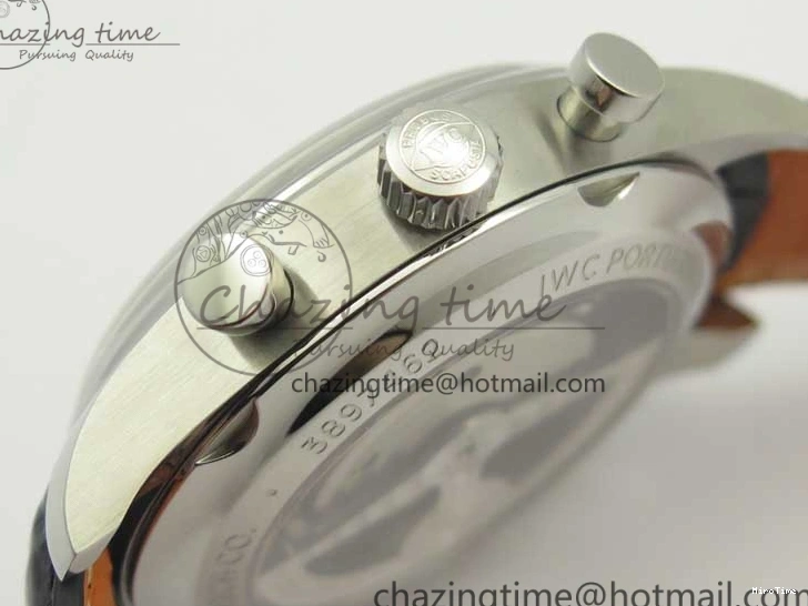 MIROTIME 0320 Portuguese Chrono SS ZF 1:1 Best Edition Gray Dial SS On Black Leather Strap A ZipUp 7215